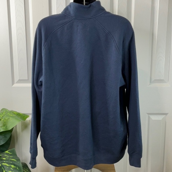 Goodfellow & Co - Men's Quilted Snap Pullover Sweatshirt Blue Various Sizes - Picture 5 of 11